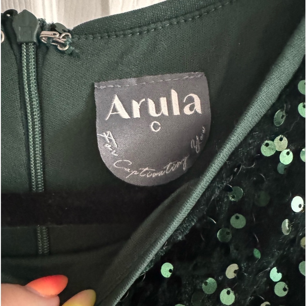 Arula Green Sequin Dress Size C (3XL 22-24)